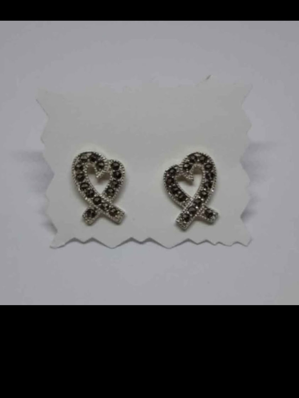Sterling Silver Heart Stud Earrings